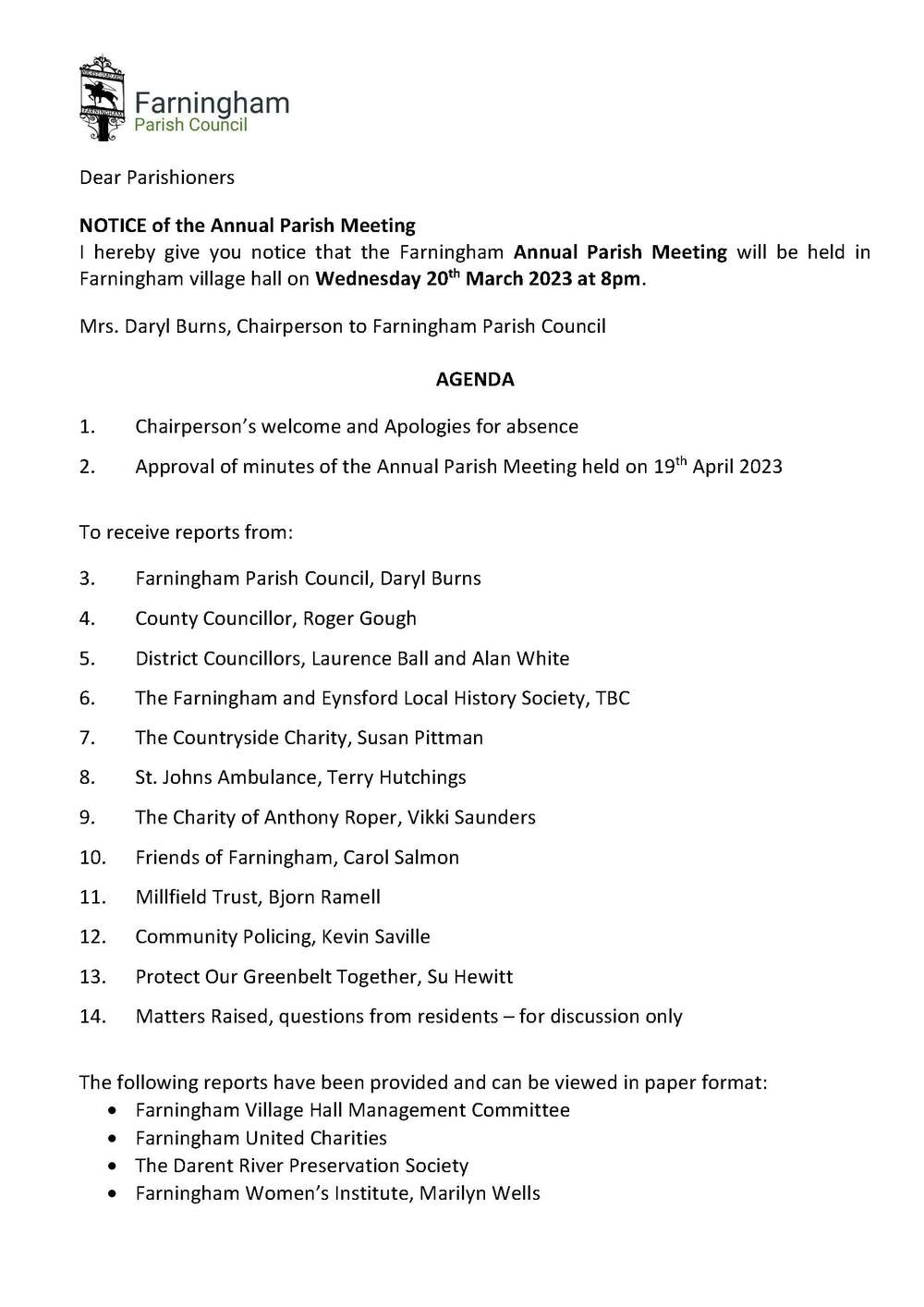 Annual Parish Meeting